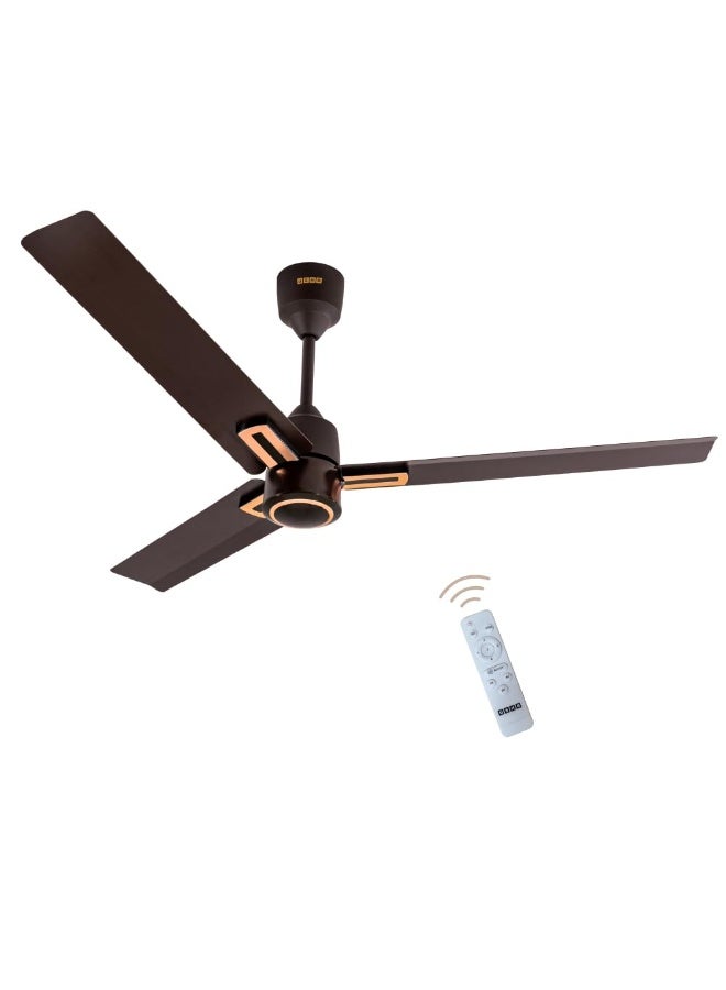 USHA AeroEdge Plus 1200mm BLDC Ceiling Fan with IR Remote | LED Indicator | BEE 5 Star Rated Energy Efficient | 100% Copper Motor | High Air Delivery 220CMM | 2 Year Warranty | (Smoke Brown) - Image 1